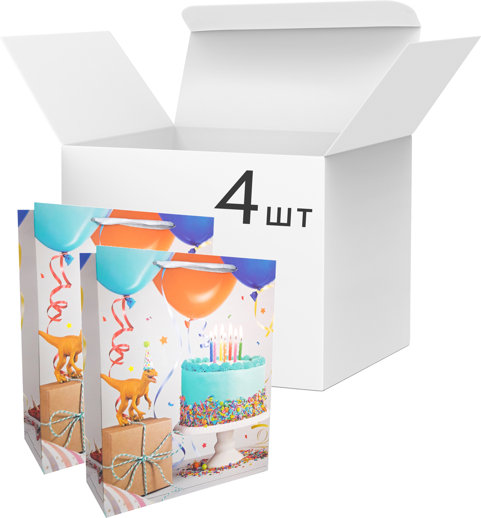 

Набор пакетов подарочных Angel Gifts 310х400х120 мм Торт мятный 4 шт (Я46062_AG91400_4)