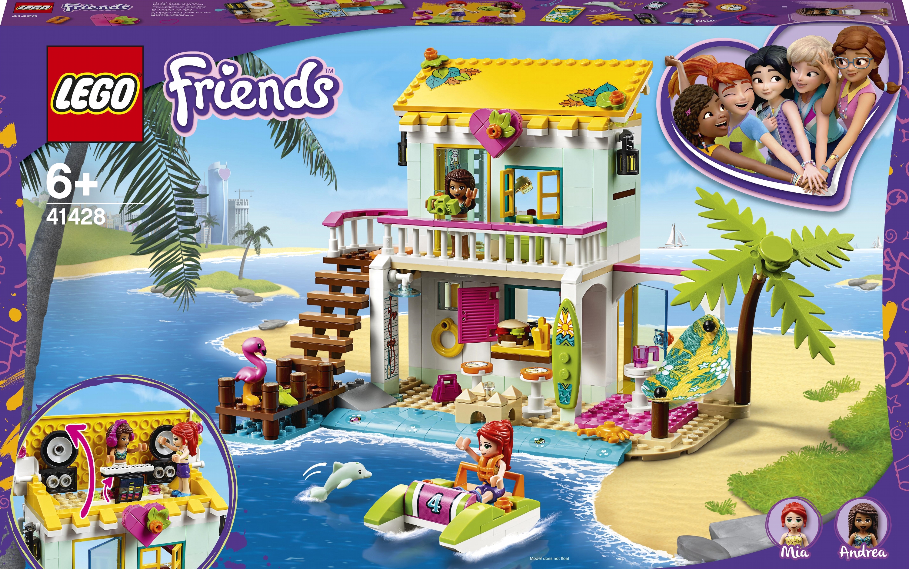 

Конструктор LEGO Friends Пляжный домик 444 детали (41428)
