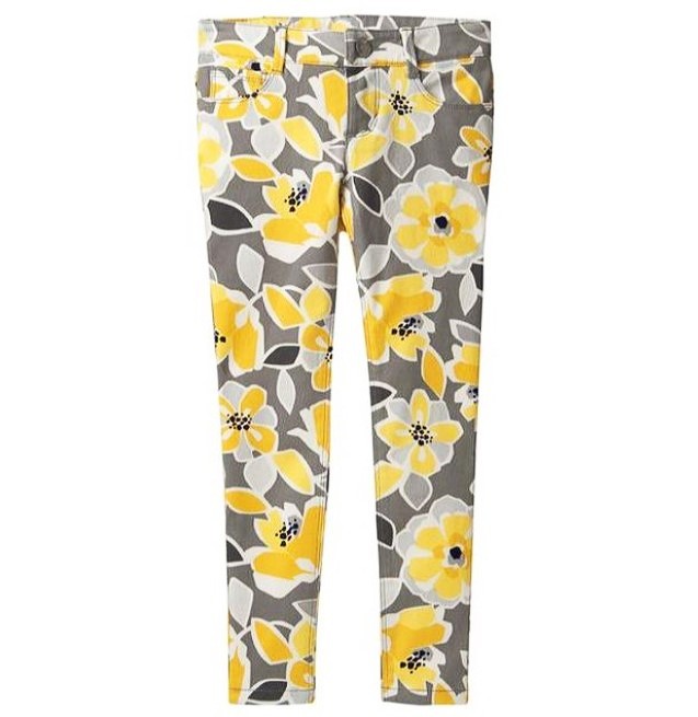 

Брюки Gymboree для девочки из хлопкового твила Large Flowers 133 см