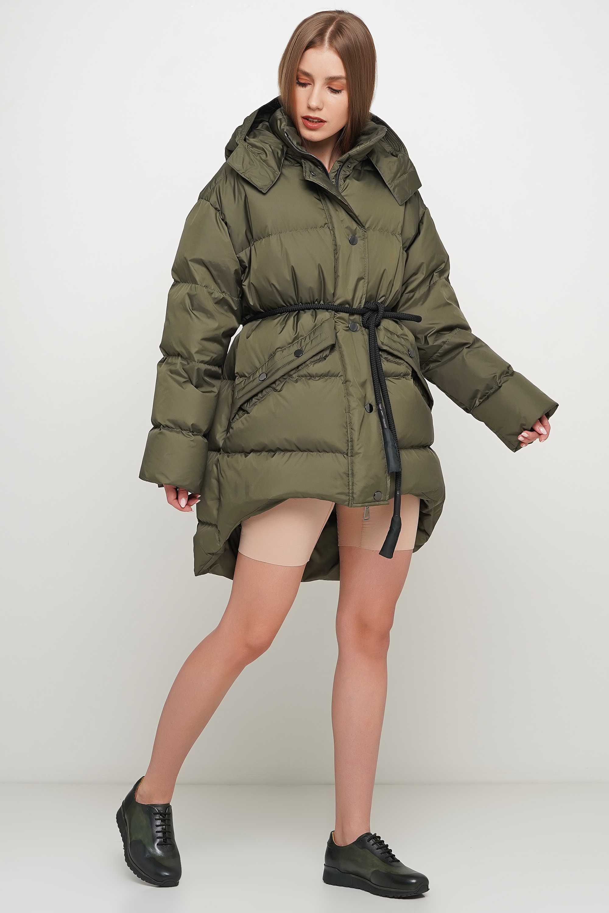 

Куртка женская пуховая Billeoni WJW10 46 Оливковый