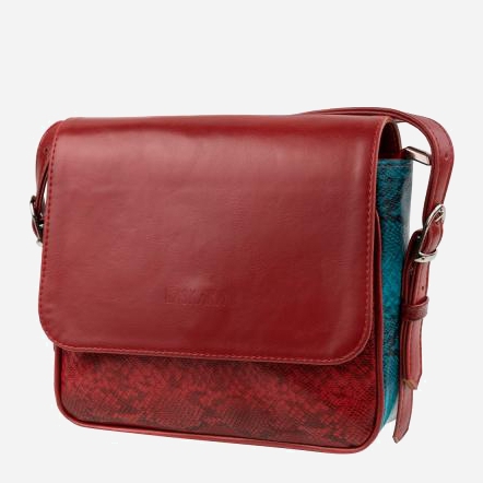

Женская сумка Laskara LK-10245-red-snake Красная