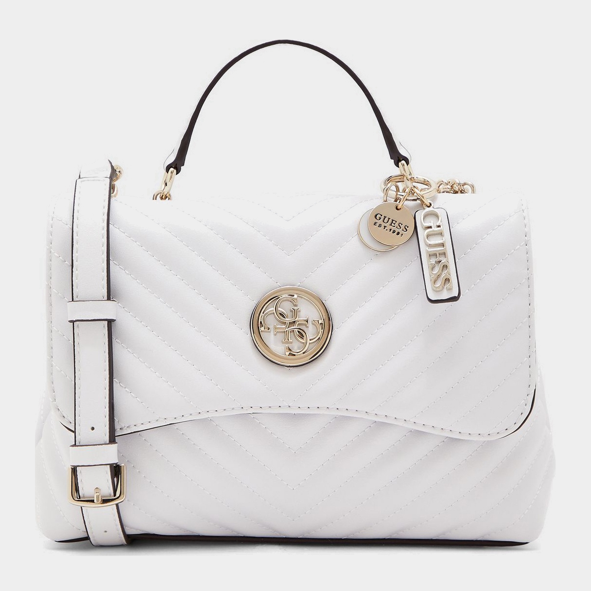

Сумка женская Guess Blackely top Handle 49 White