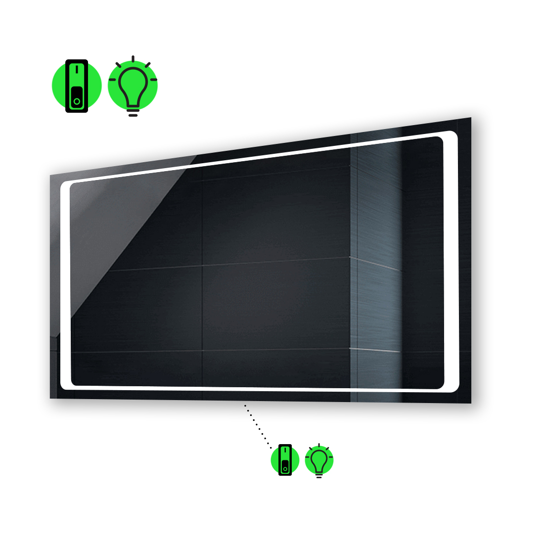 

Зеркало Emma с Led-подсветкой и механическим выключателем 140x90 см