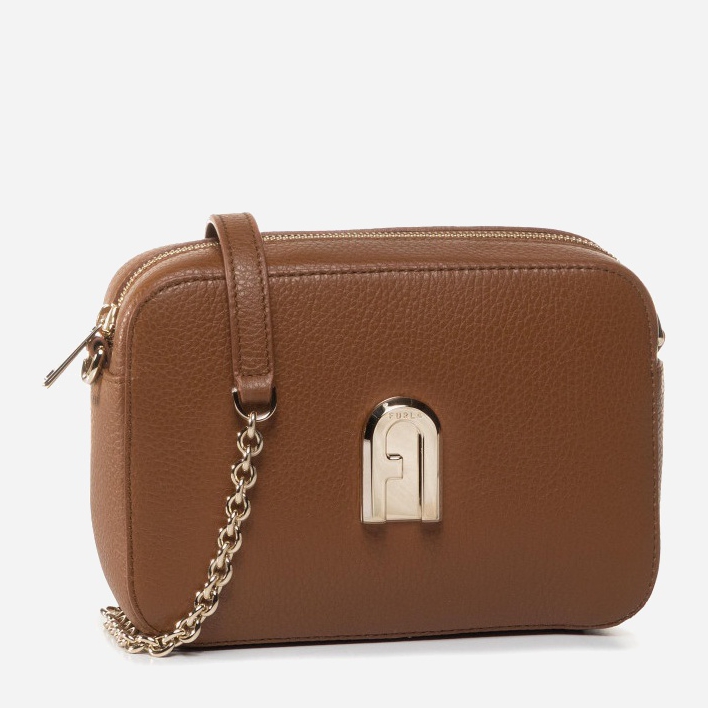 

Женская кожаная сумка Furla Sleek Mini Camera Case - Vitello Коричневая