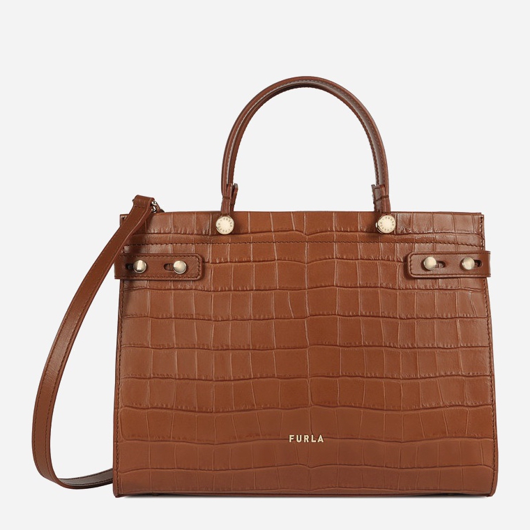 

Сумка женская кожаная Furla Lady M M Tote - Vitello Коричневая