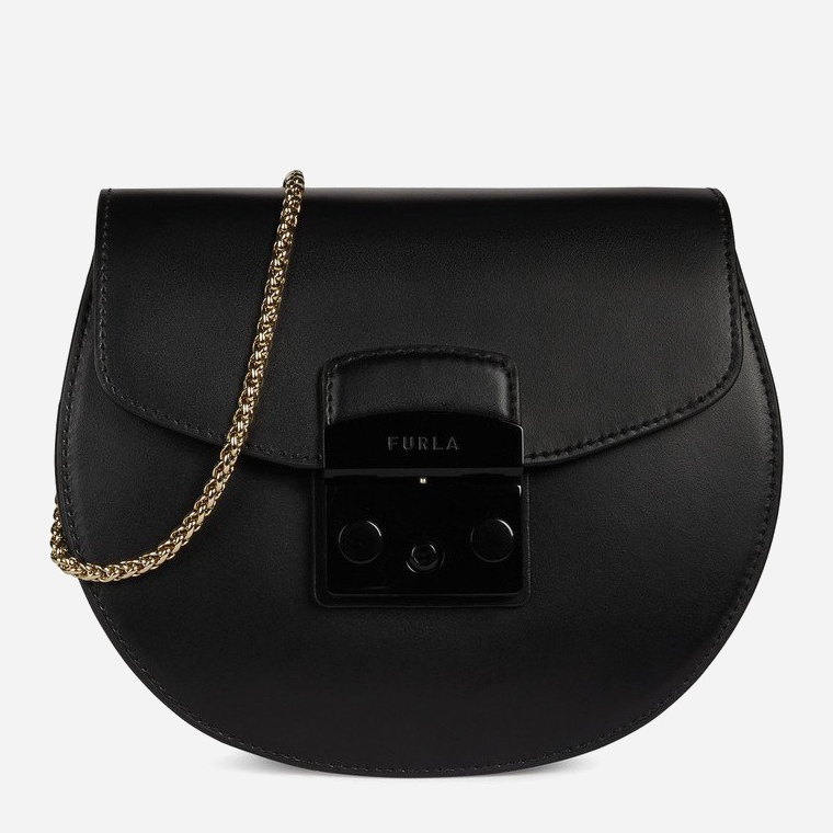 

Сумка женская кожаная Furla Metropolis Mini Crossbody Round - Ares Черная