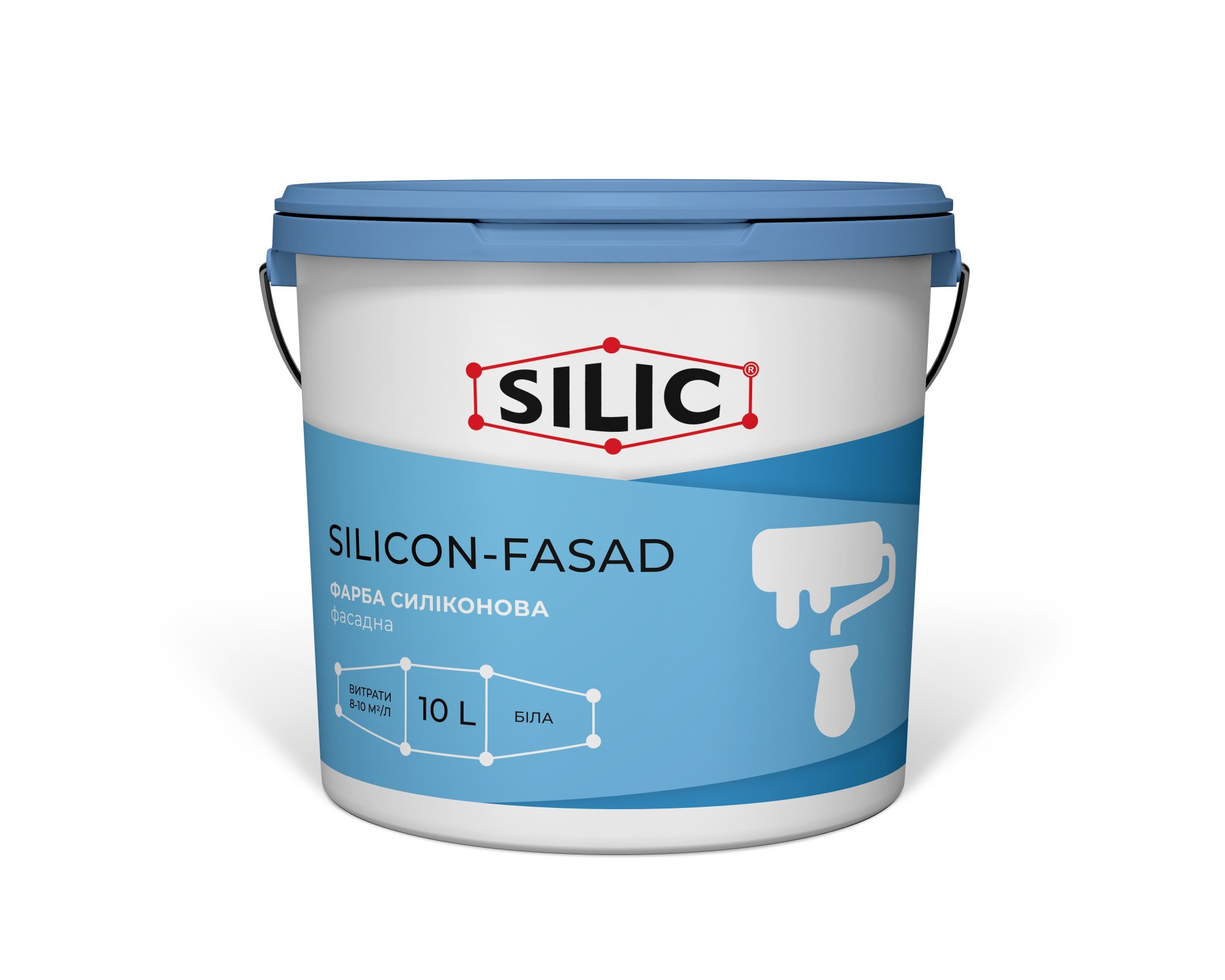 

Краска Силик фасадная Silicon-Fasad с повышенной атмосферостойкостью 10л (AqsilF)