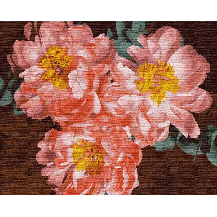 

Картина по номерам. "Пионовое вдохновение" 40*50см KHO3110 414000