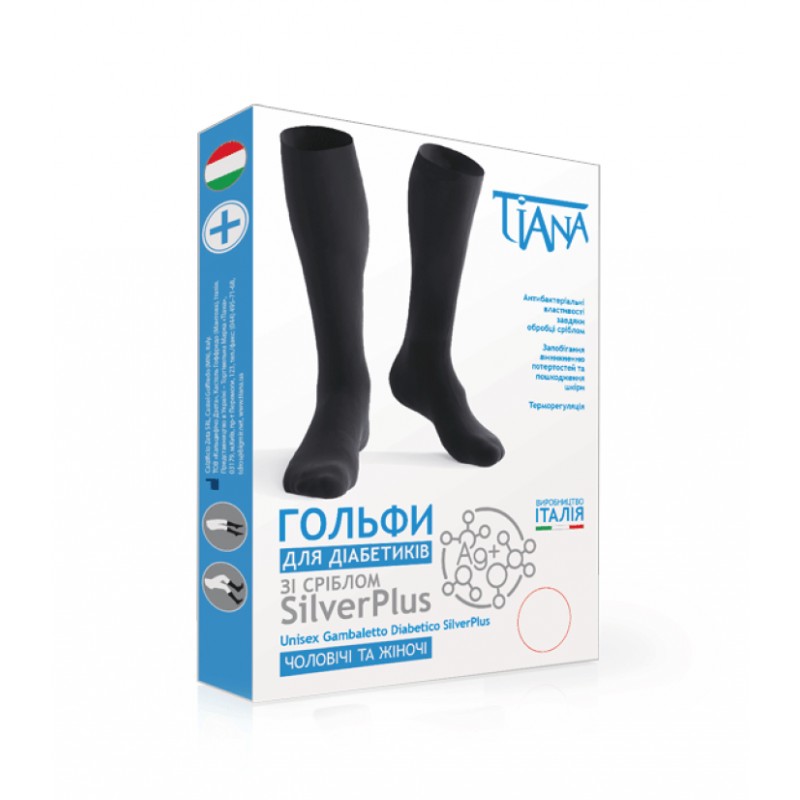 

Гольфы для диабетиков с серебром SilverPlus Tiana Тип 735 мужские, женские, черные размер  (44-46, Гольфы для диабетиков с серебром SilverPlus Tiana Тип 735 мужские, женские, черные размер 4 (44-46)