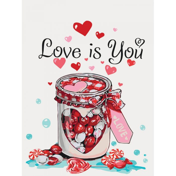 

Картина по номерам. Натюрморт "Love is you" KHO5526, 30*40 см 394073