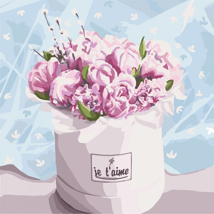

Картина по номерам. "Бархатный букет" 40*40 KHO3084 392853