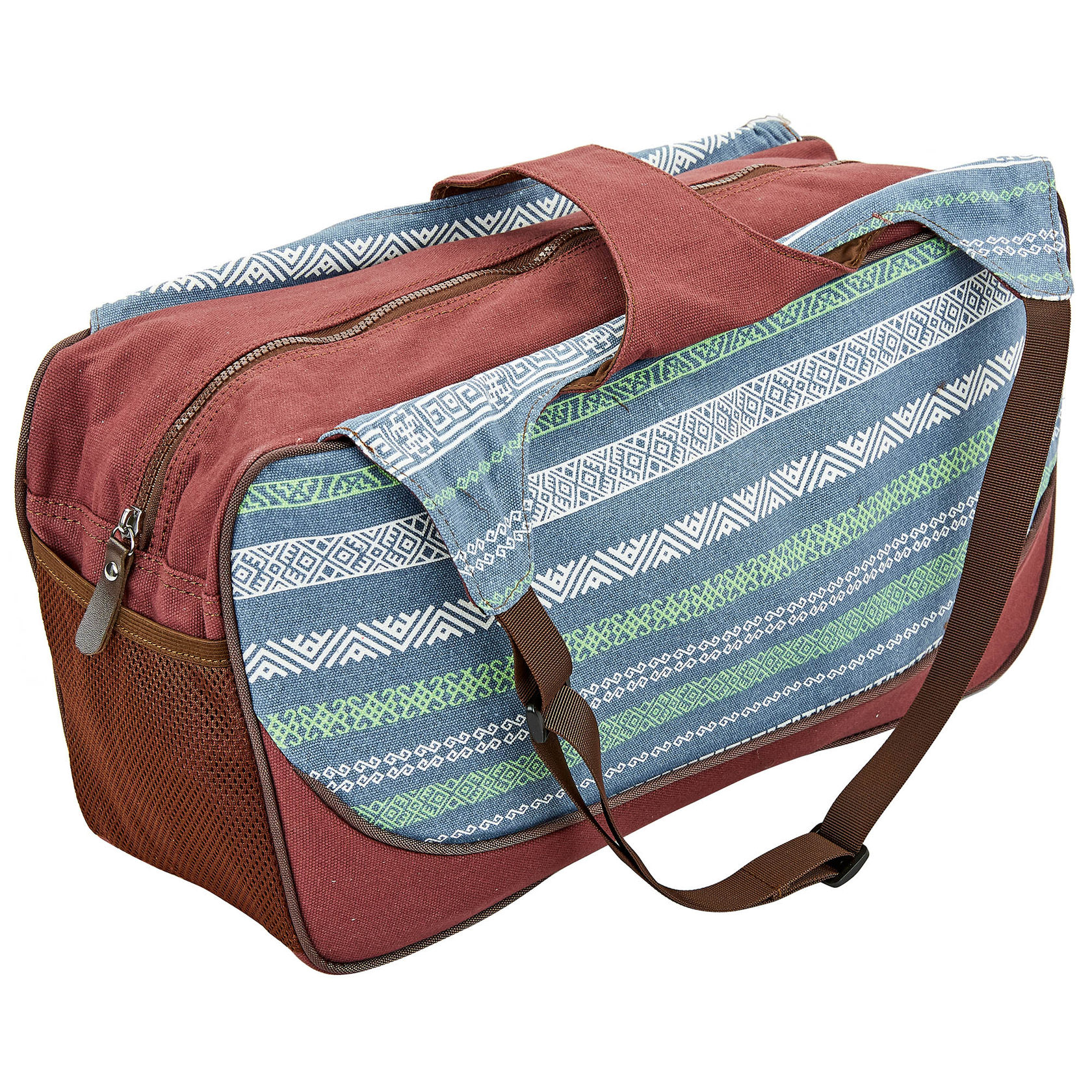 

Сумка для фитнеса и йоги Yoga bag KINDFOLK FI-8366-3 (размер 19смх50х33см, полиэстер, хлопок, коричневый - серый)