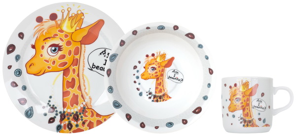 

Детский набор столовой посуды Limited Edition Pretty Giraffe из 3 предметов (C389)