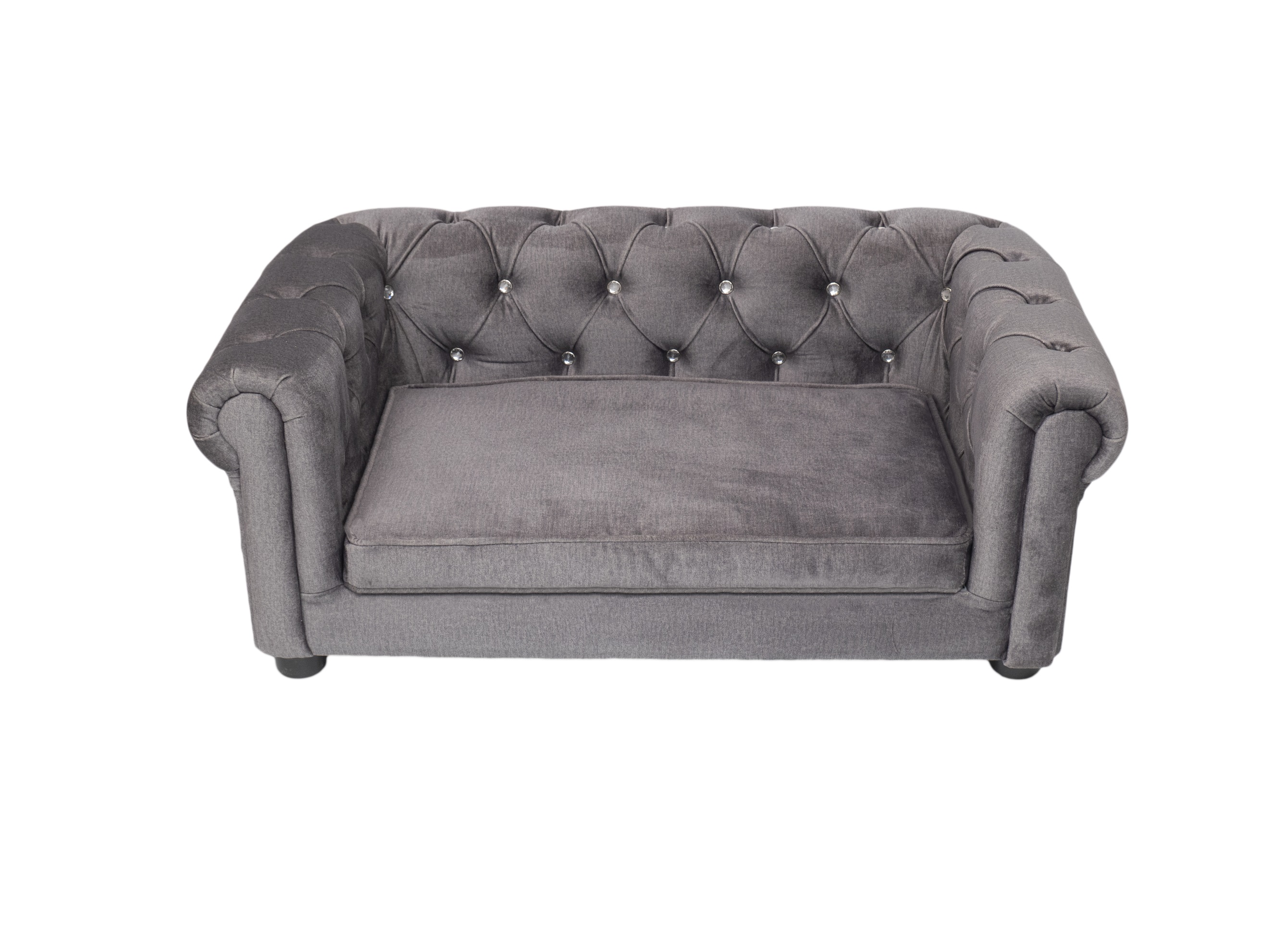 

Лежак для собак , лежак для кошек , ортопедический диван PetsDaddy Chesterfield Diamond 84 х 50 х 33 см + матрас Memory Foam, глубокий восстанавливающий сон + съемный чехол матраса + гипоаллергенный материал ,Grey (PDCD845033g)