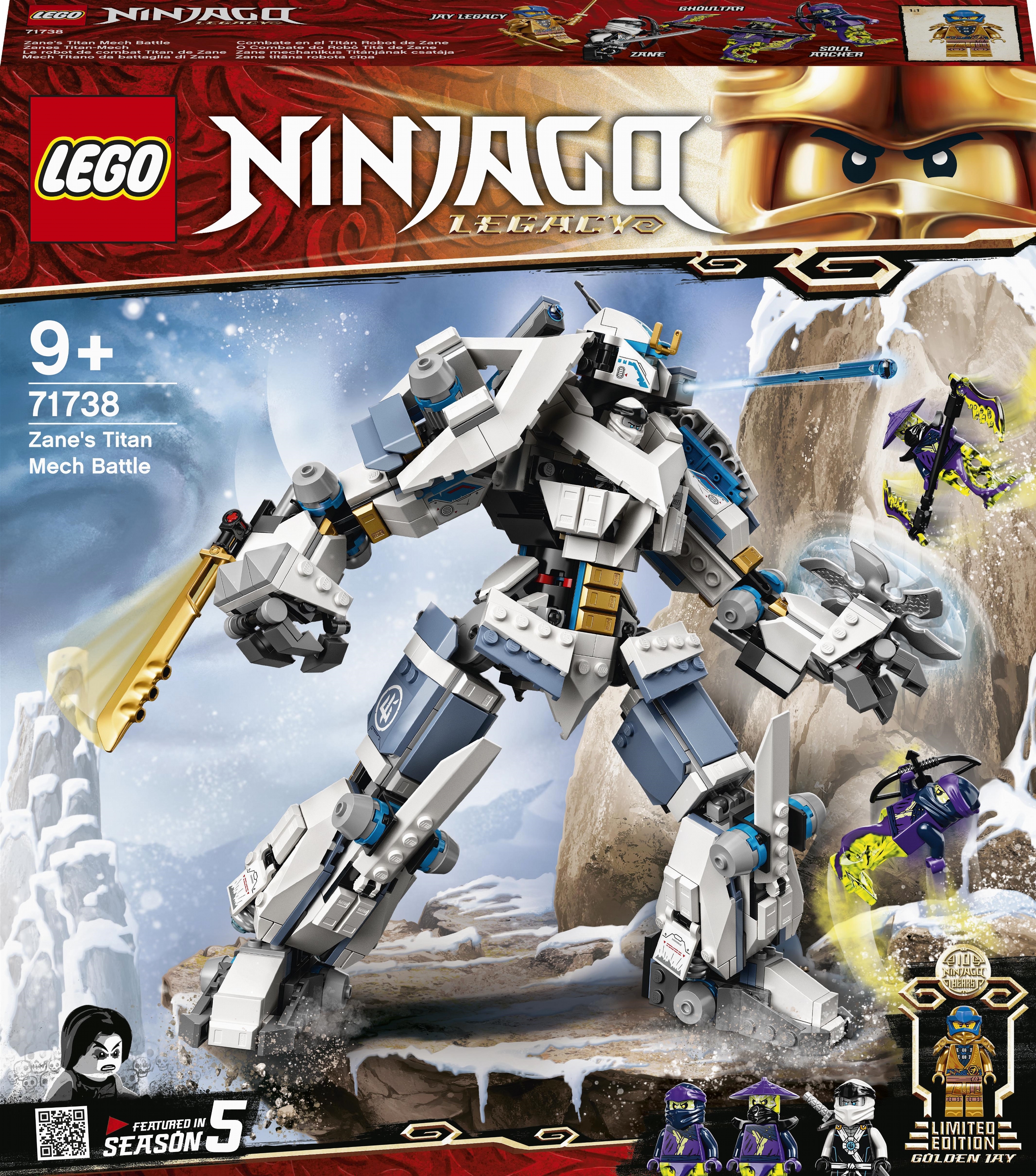 

Конструктор LEGO Ninjago Битва робота-титана Зейна 840 деталей (71738)