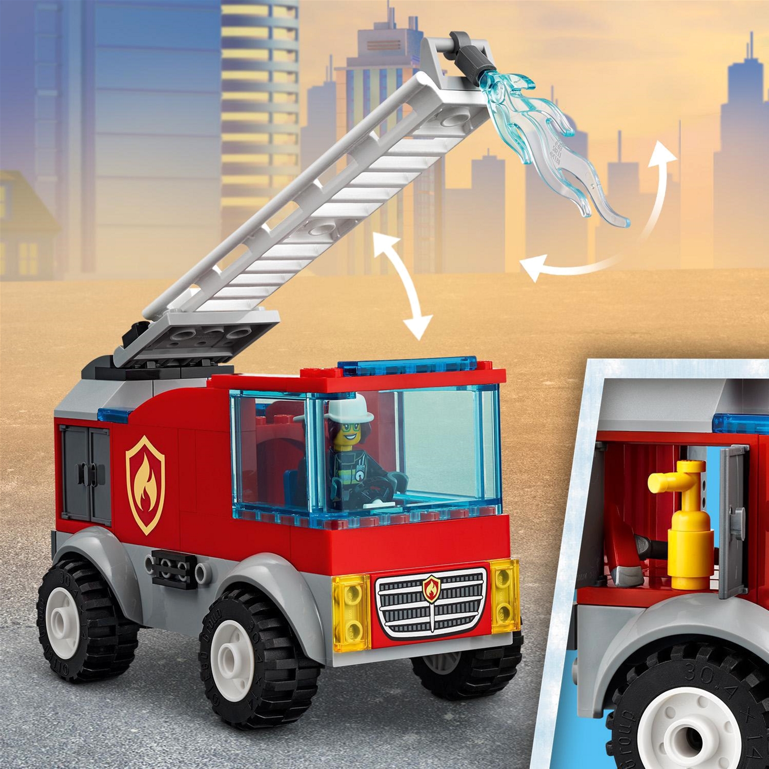 Конструктор LEGO City Fire Пожарная машина с лестницей 88 деталей (60280) –  отзывы покупателей | ROZETKA