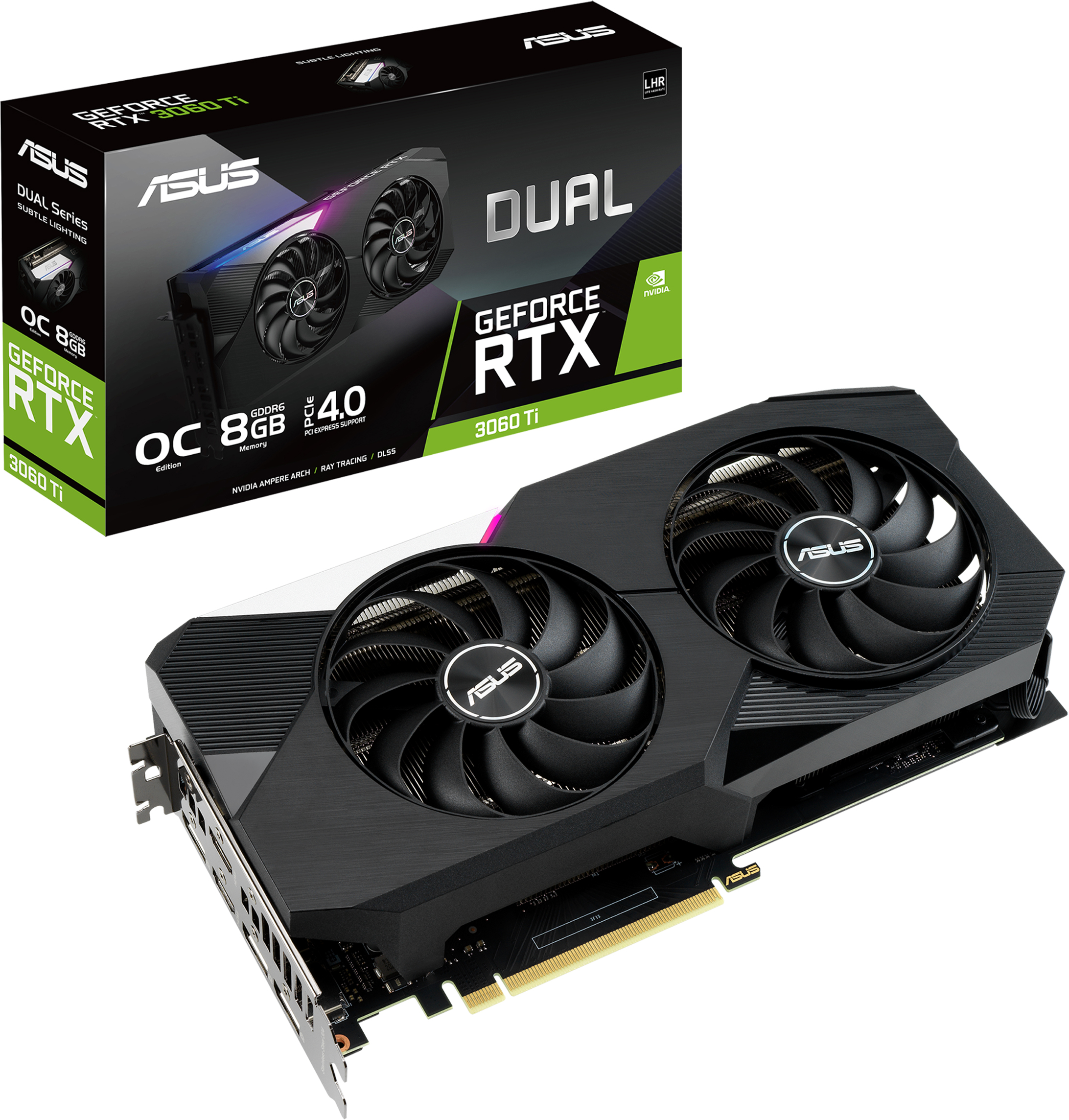 Видеокарта Asus PCI-Ex GeForce RTX 3060 Ti Dual OC Edition V2 LHR 8GB GDDR6  (256bit) (1710/14000) (2 x HDMI, 3 x DisplayPort) (DUAL-RTX3060TI-O8G-V2) –  фото, отзывы, характеристики в интернет-магазине ROZETKA | Купить