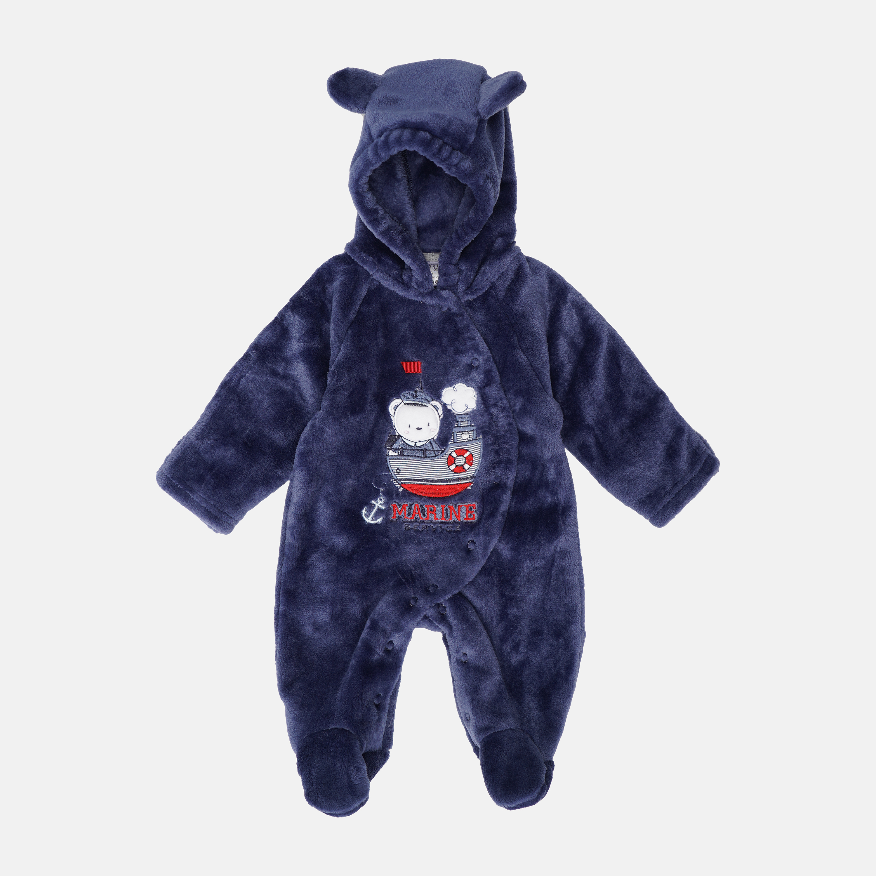 

Демисезонный махровый комбинезон Garden Baby Мишка 12118-25 56 см Синий
