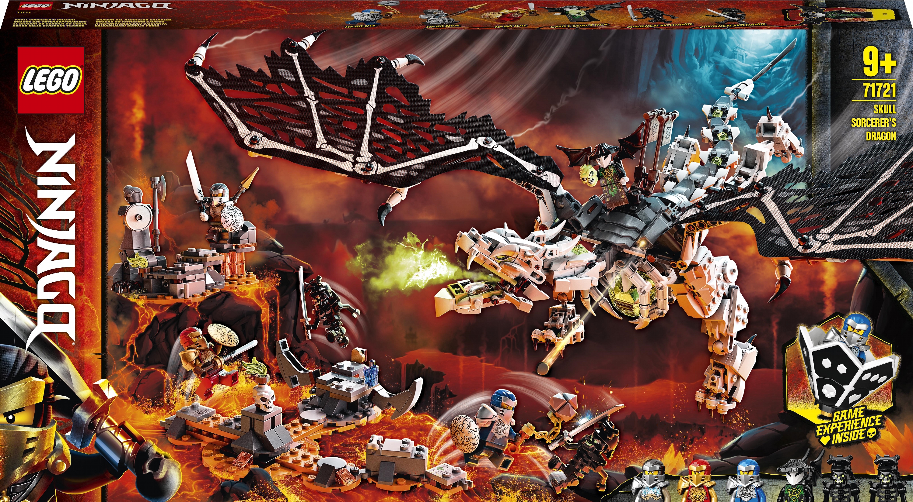

Конструктор LEGO Ninjago Дракон чародея-скелета 1016 деталей (71721)