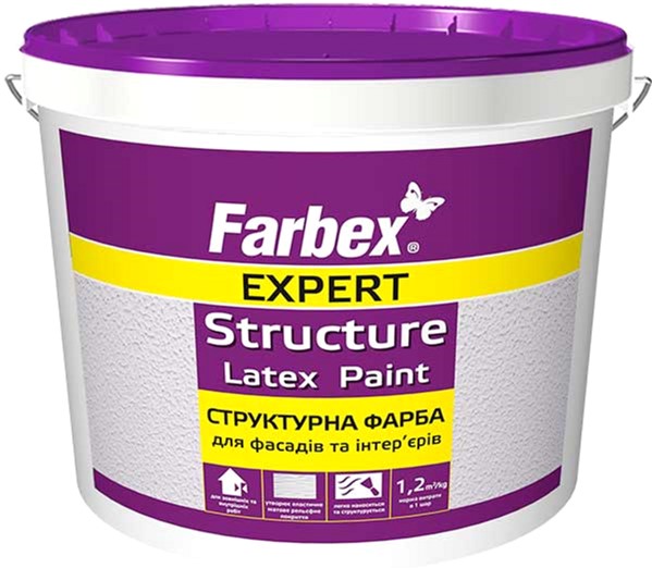 

Структурная латексная краска Farbex 7 кг (4823083303624)