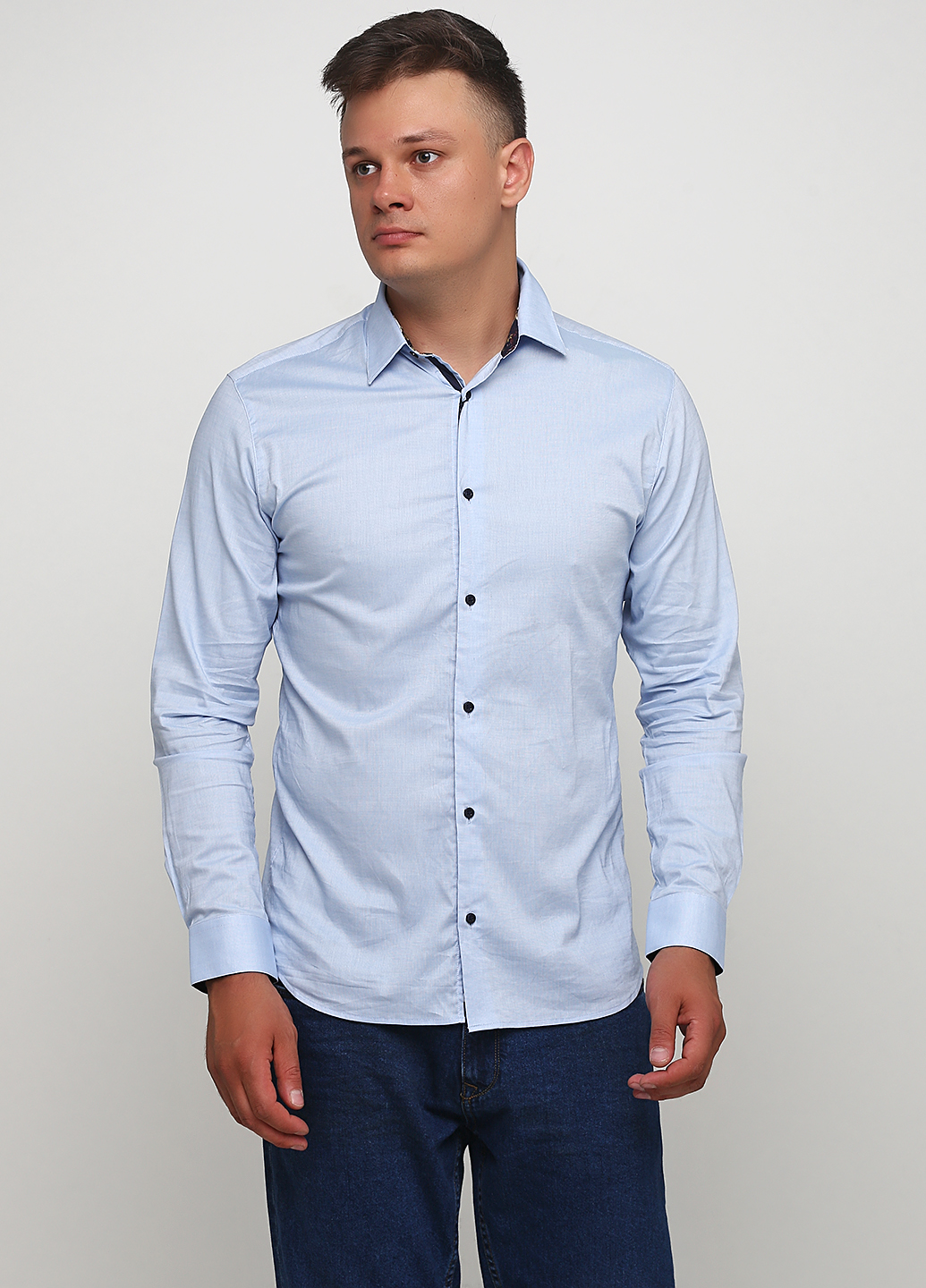 

Рубашка JACK&JONES 12158521-CASHMERE BLUE L голубой