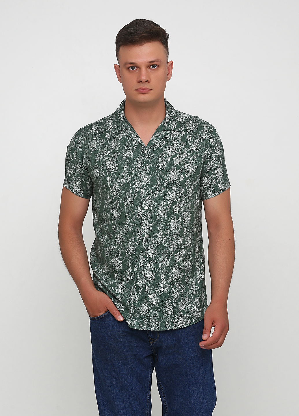 

Рубашка JACK&JONES 12158439-DARKEST SPRUCE L зеленый