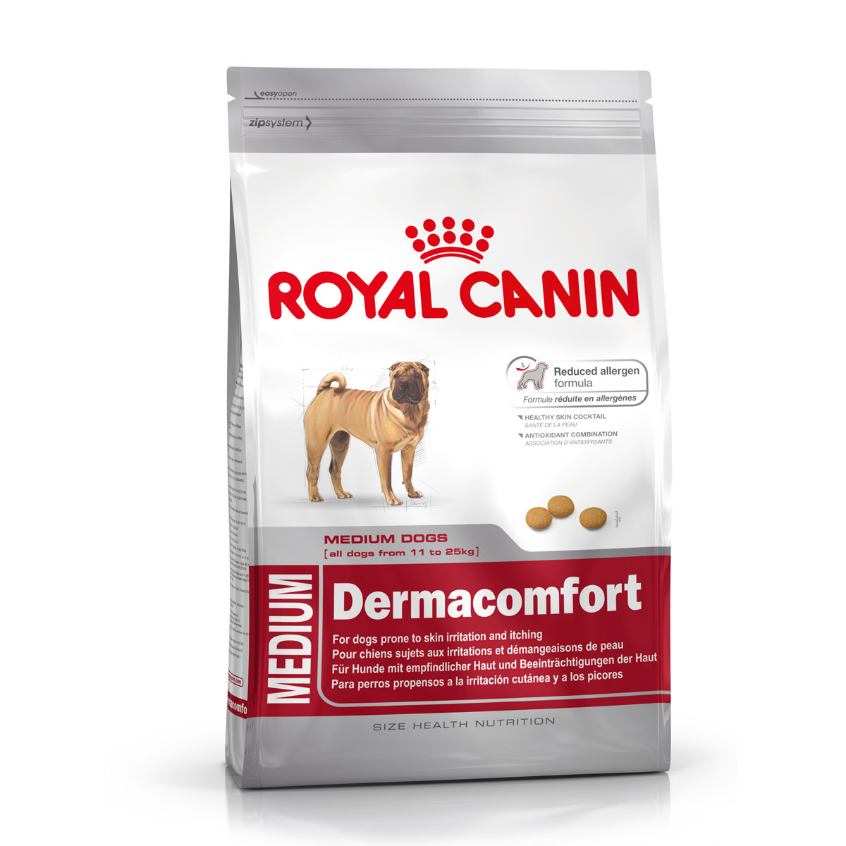

Сухой корм Royal Canin Medium Dermacomfort для собак, склонных к раздражению кожи и зуду 10кг