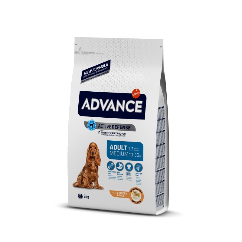 

Сухой корм Advance Dog Medium Adult для взрослых собак средних пород с курицей и рисом 3 кг