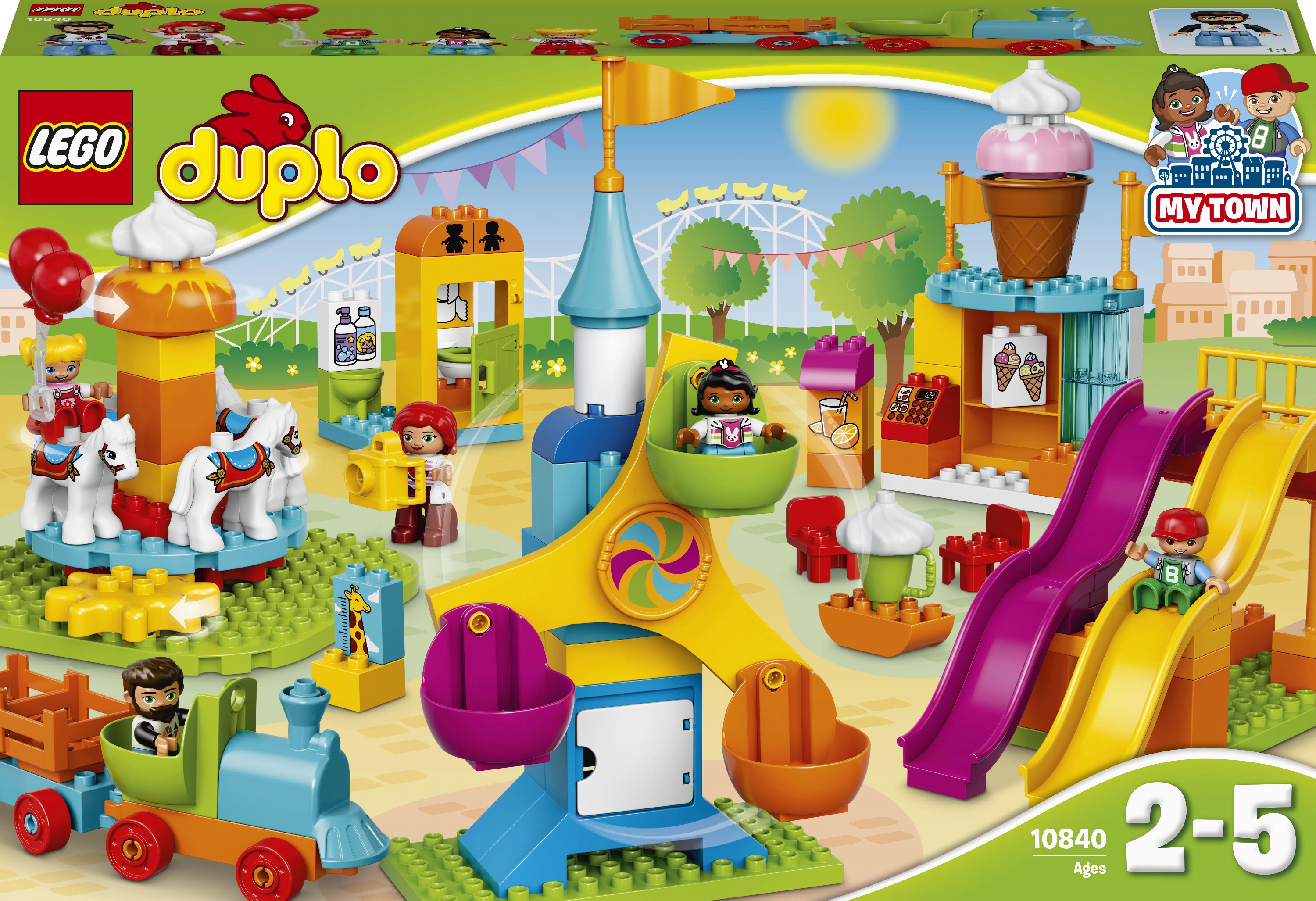 

Конструктор LEGO DUPLO Большой парк аттракционов 106 деталей (10840) (5702015869973)