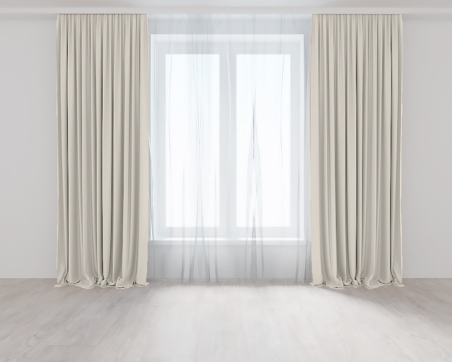 

Комплект штор Кремово-Белых Lux Portiery Микровелюр 275 Х 250 - 2 шт.