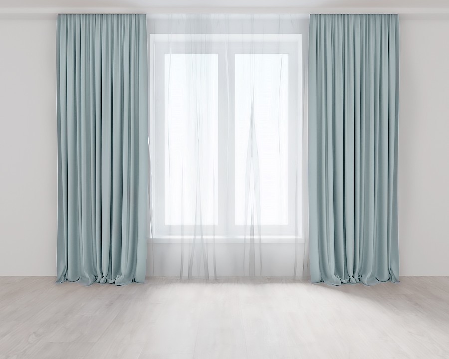 

Комплект штор Пастельно-Бирюзовых Lux Portiery Микровелюр 280 Х 300 - 2 шт.