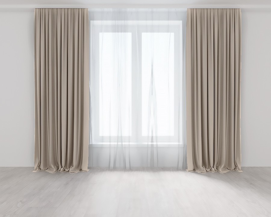 

Комплект штор Бежевых Lux Portiery Микровелюр 280 Х 200 - 2 шт.