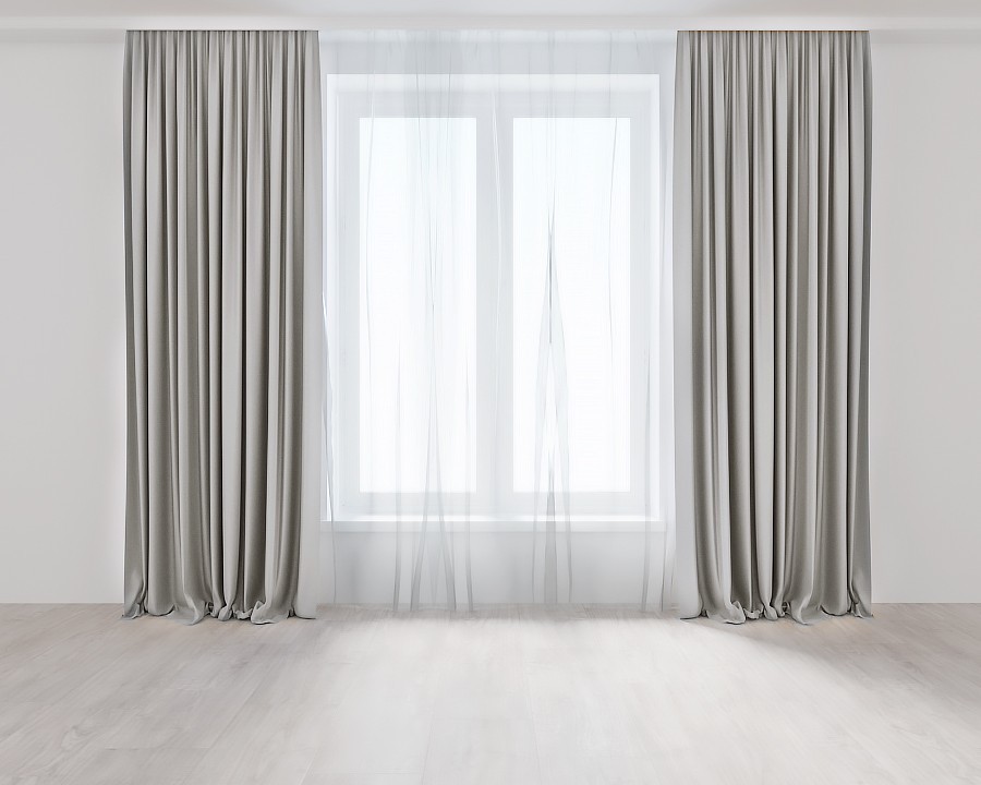 

Комплект штор Серо-Бежевых Lux Portiery Микровелюр 275 Х 150 - 2 шт.