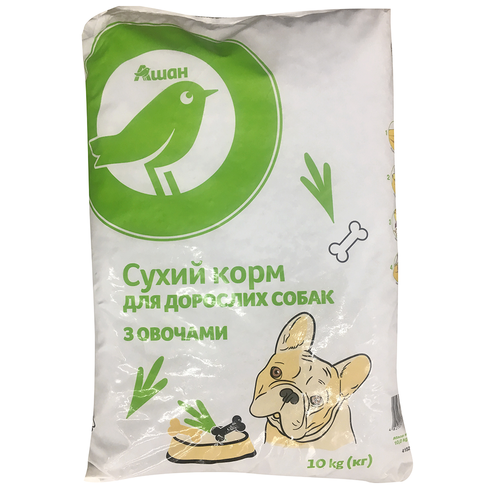 

Сухой корм для взрослых собак Auchan с овощами, 10 кг