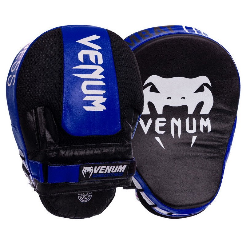 

Лапа изогнутая кожаная (2шт) Venum Cellular Heroe 0439 размер 24,5x18,5x4см Black-Blue