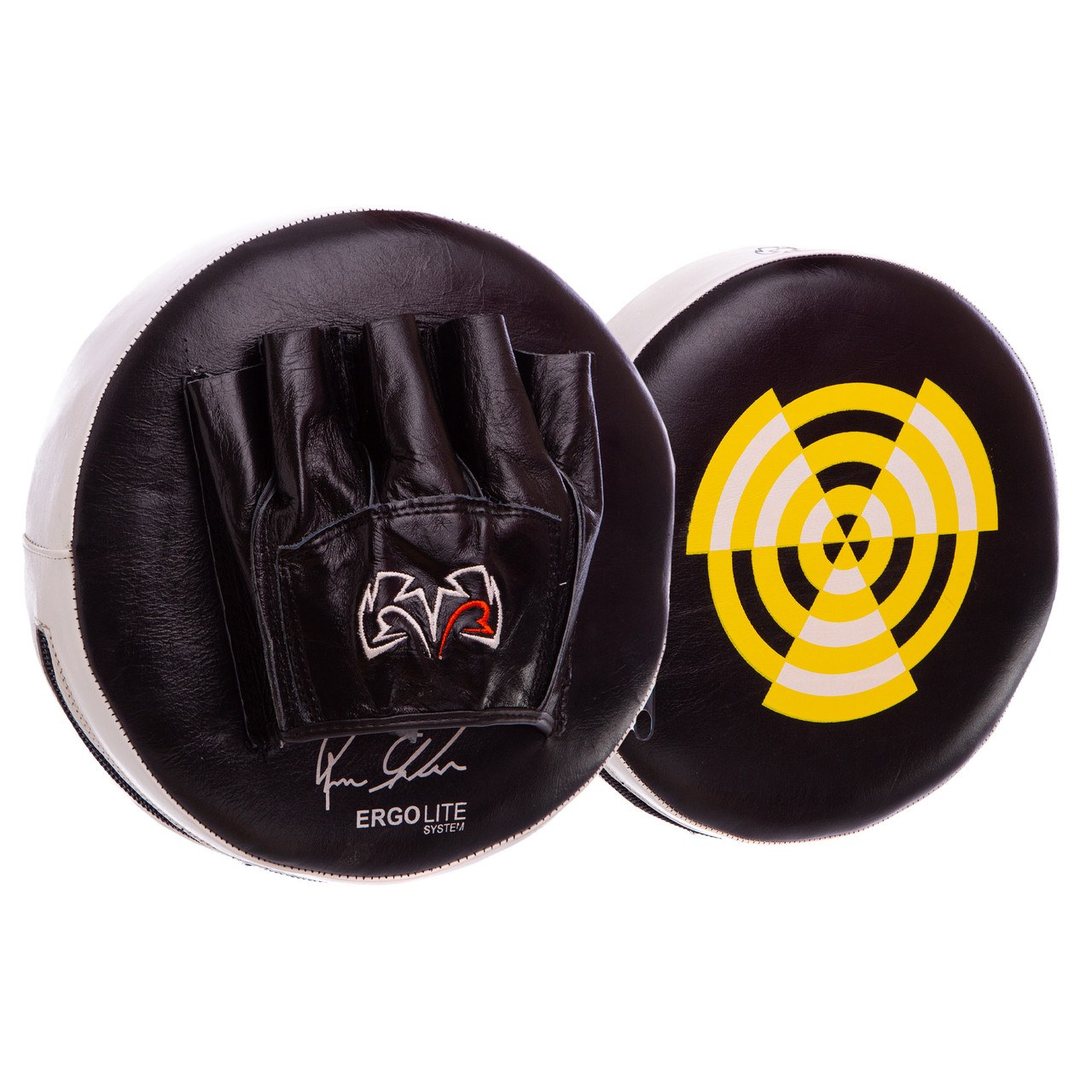 

Лапа прямая круглая кожаная (2шт) Rival Heroe 3301 размер 27x6см Black-Yellow