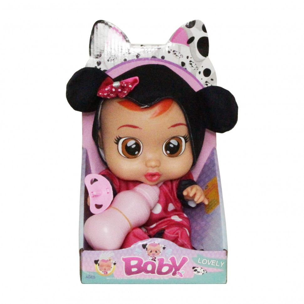 

Кукла для девочек IMC toys с бутылочкой и соской (Черно-Розовый) (3360-52)