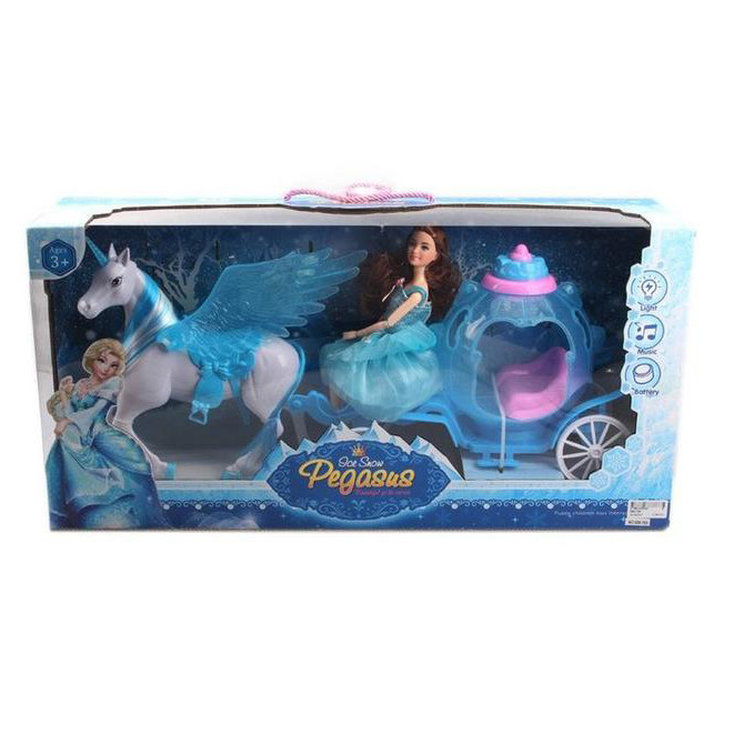 

Игрушечная карета с лошадью и куклой SYNERGY музыкальная (Blue) (686-771(Blue))