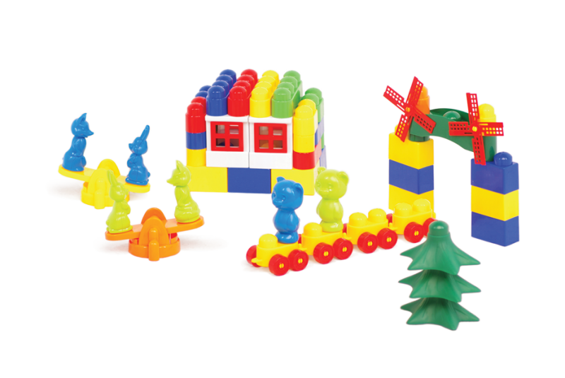 

Детский конструктор Colorplast "Мастер Блок" №4 74 деталей (1-026)