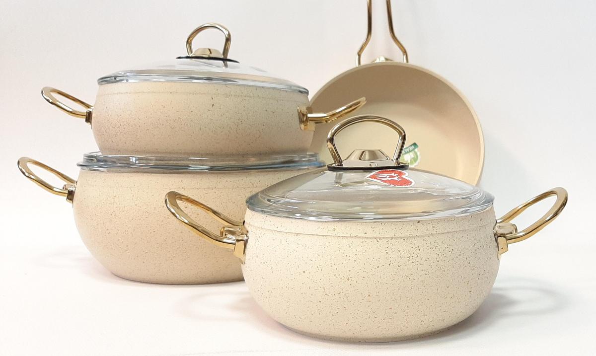 

Набор посуды 7 предметов Casa Royal Gold Beaty G-UKR2020 White