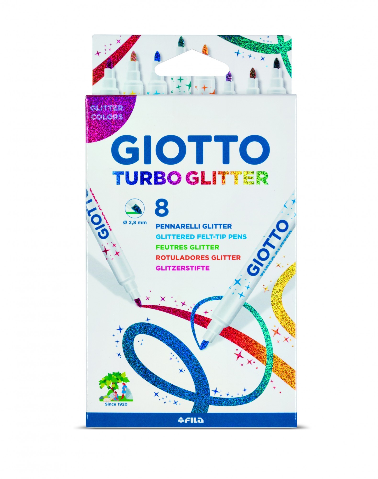 

Фломастеры Giotto Turbo Glitter 8 шт 425800