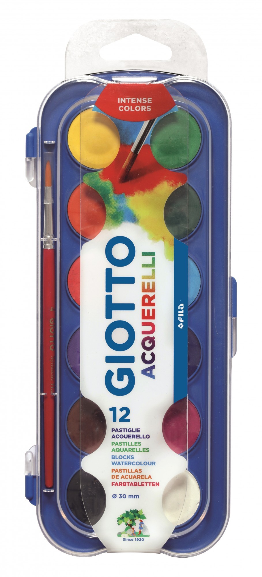 

Краски акварельные Giotto Colors 30 мм 12 шт 351200