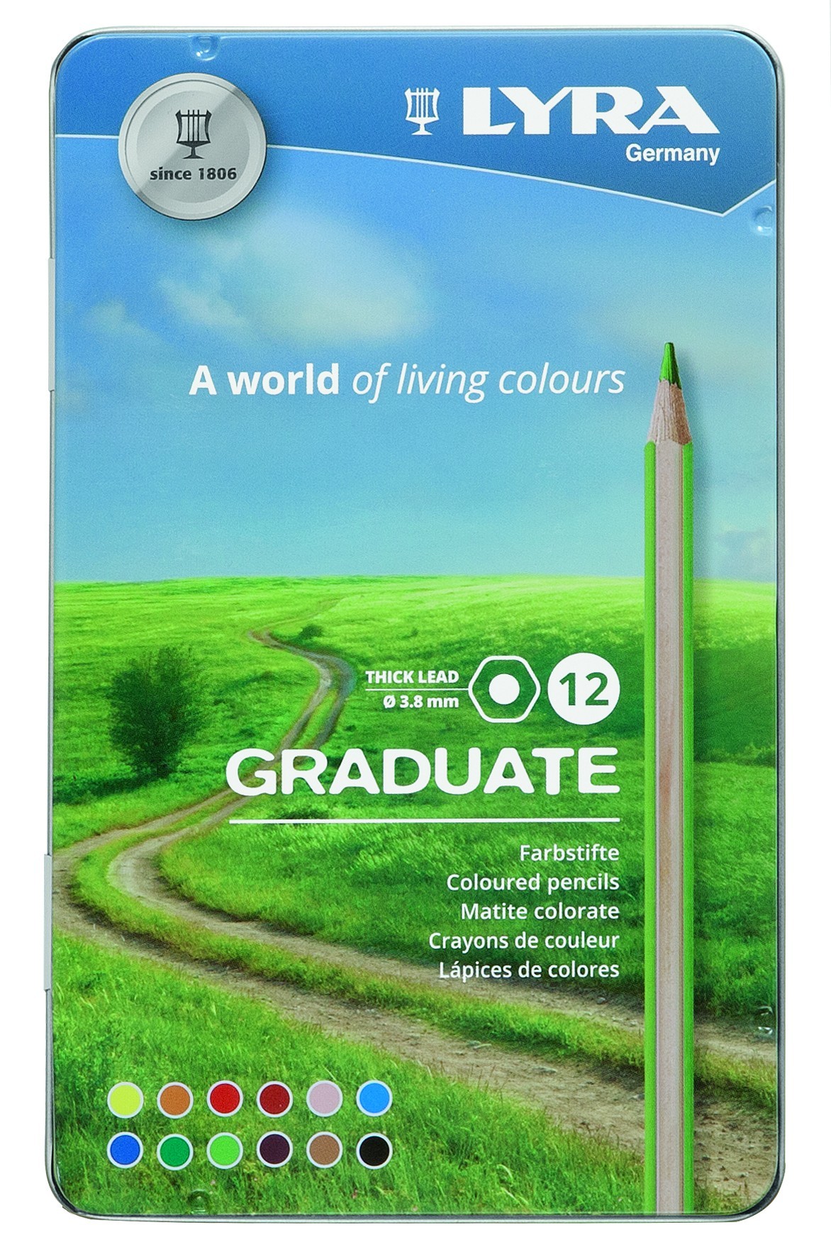 

Карандаши цветные Lyra Graduate 12 шт L2871120