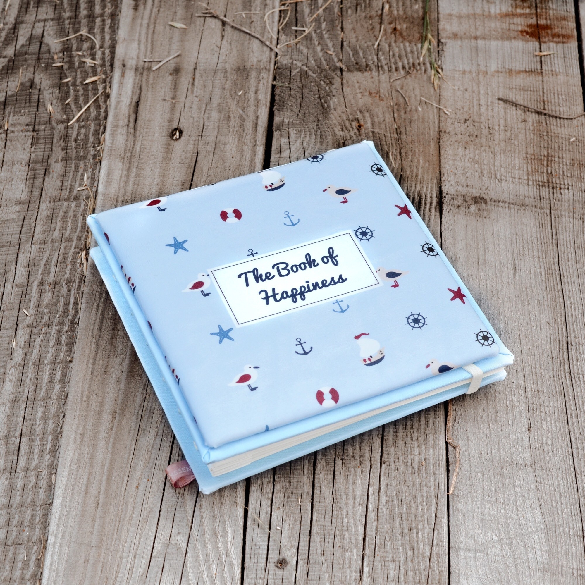 

Фотоальбом скрапбукинг Ivanka Present Книга Счастья детский 16х16 см голубой