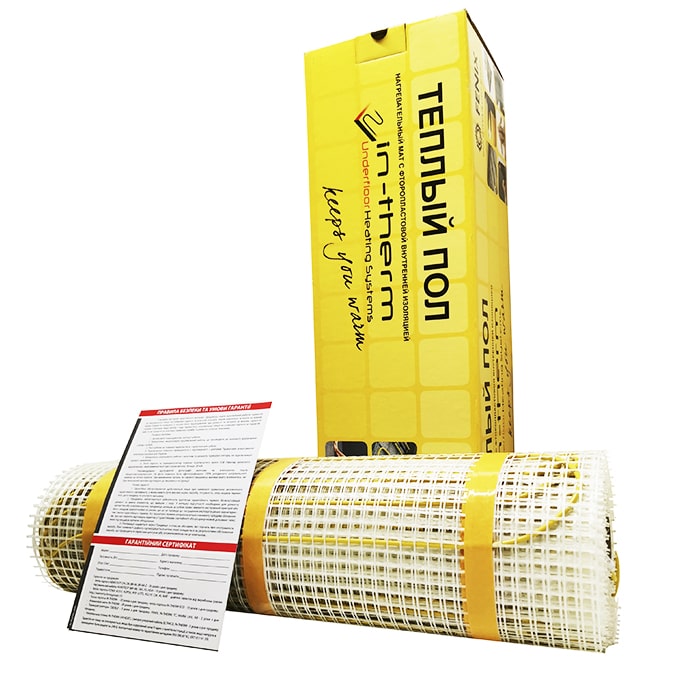

Теплый пол под плитку IN-THERM 200 / 1.7 м² / 350 Вт / нагревательный мат