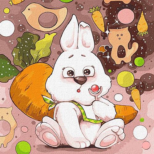 

Картина по номерам "Волшебный зайка" ★★★ Идейка (КНО4215)