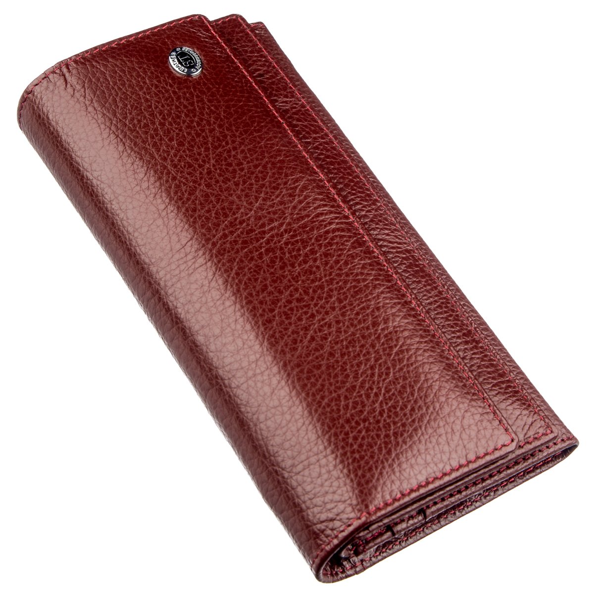 

Кожаный кошелек женский ST Leather 10х18,5 см Темно-красный