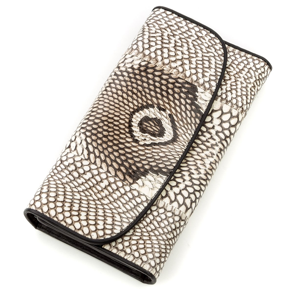 

Кожаный кошелек женский SNAKE LEATHER 19х10,5 см Светло-бежевый