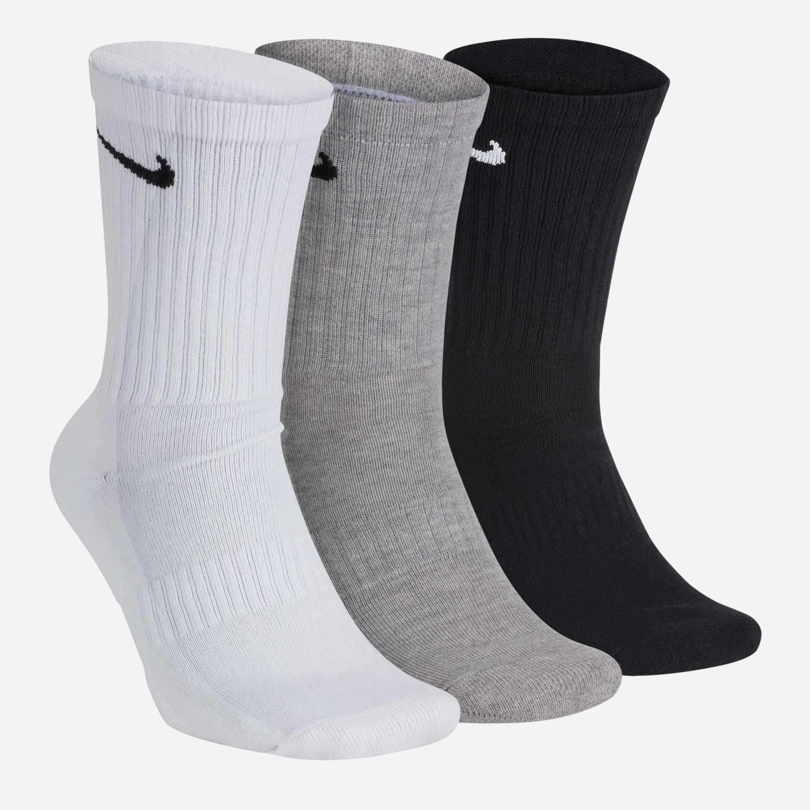 

Набор носков Nike U Nk Everyday Cush Crew 3Pr SX7664-901 46-50 (XL) 3 пары Черный/Белый/Серый