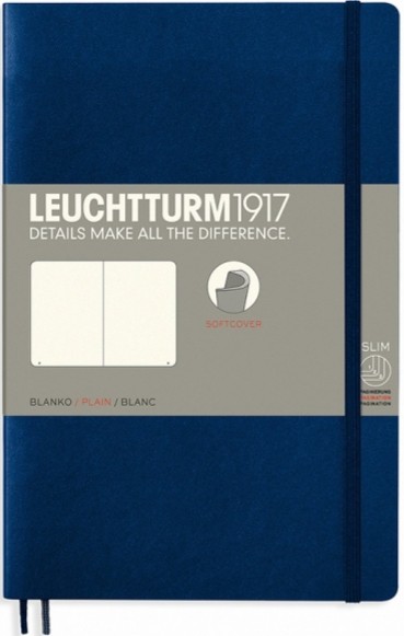 

Блокнот Leuchtturm1917 Paperback B6 12,5 х 19 см нелінований темно-синій